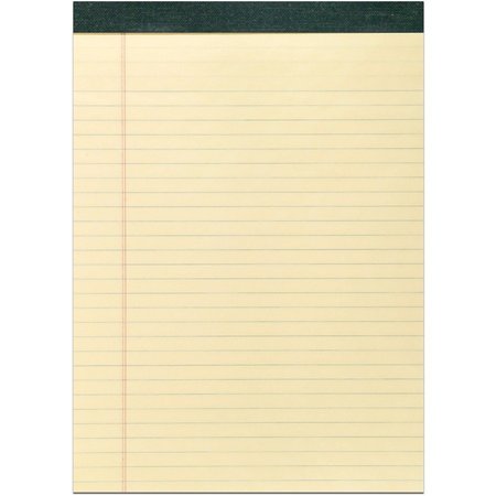 ROARING SPRING Recycled Legal Pad, Rld, 8-1/2"x11-3/4", 40 Pads, Canary 12PK ROA74712